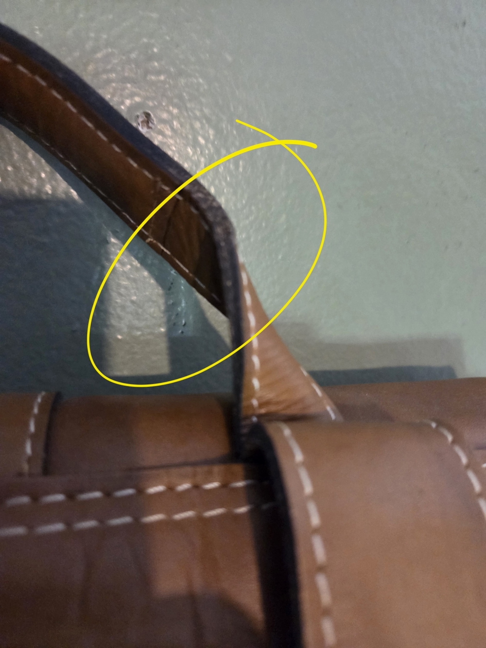 Pottery Barn Tan Leather Backpack with Front Hook - Picture 6 of 9